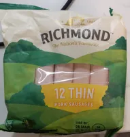 12 Thin Pork Sausages