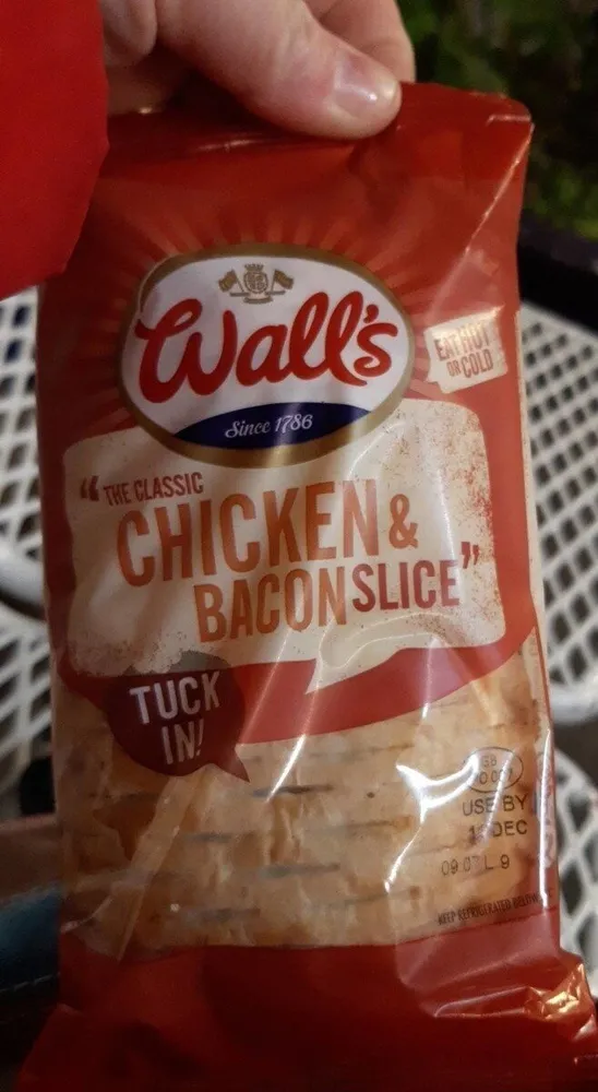 Chicken ans bacon slice