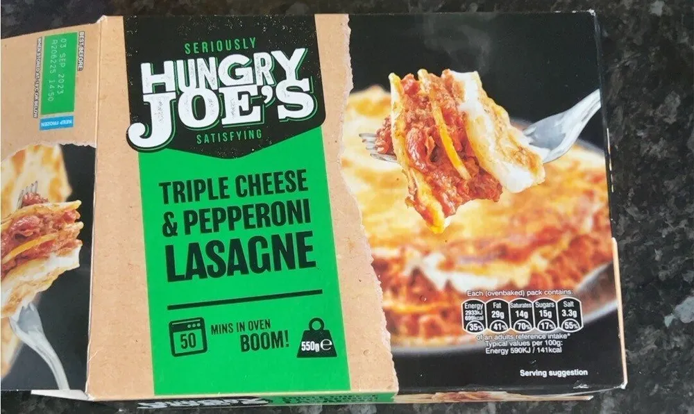 Triple cheese and pepperoni lasagne