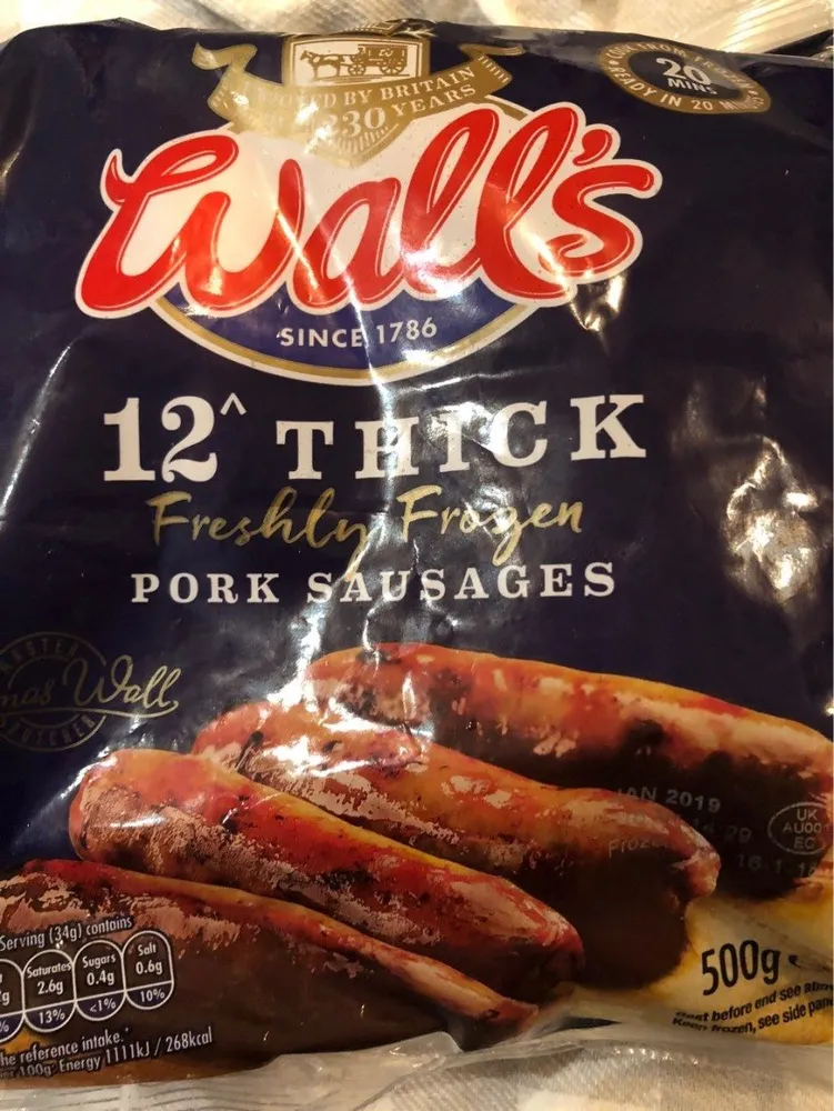 12 Thick Pork Sausages