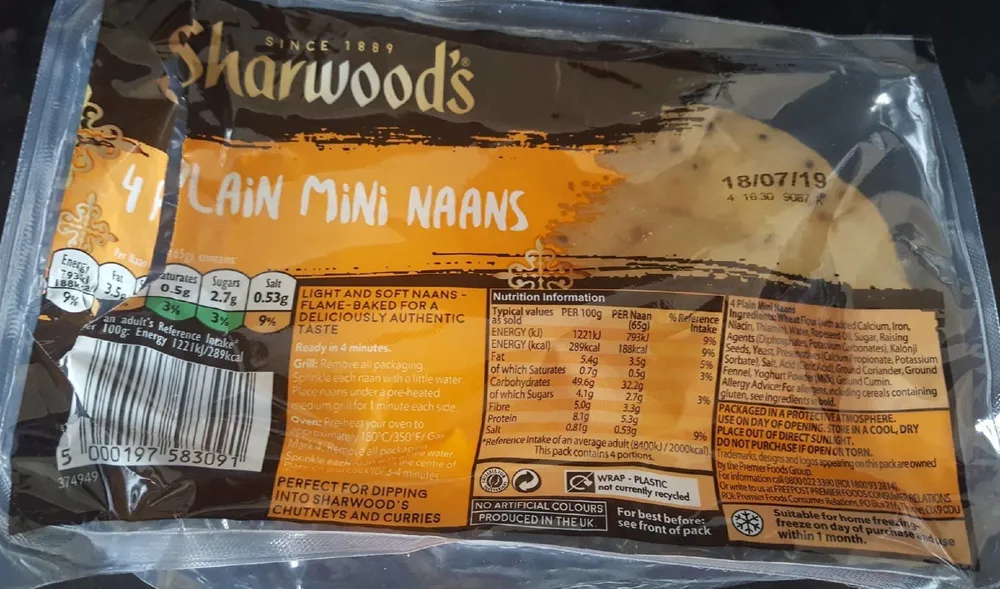 Plain mini naans