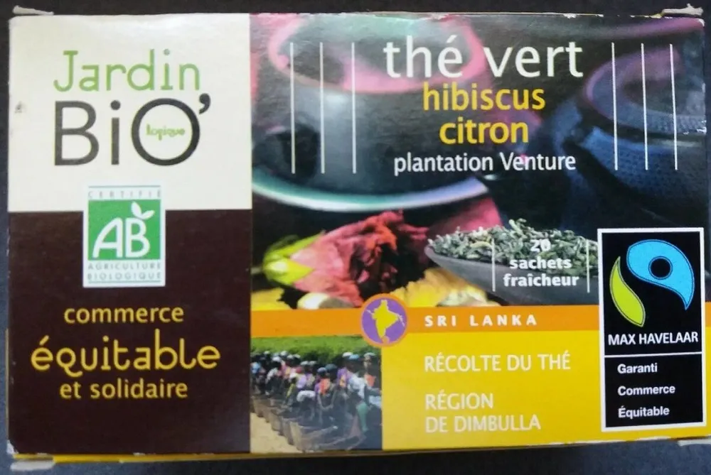 Thé vert hibiscus citron