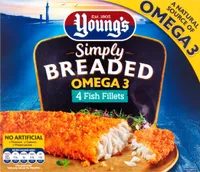 Young's Simply Breaded Omega 3 4 Fish Fillets