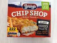 Large haddock fillets in crispy batter