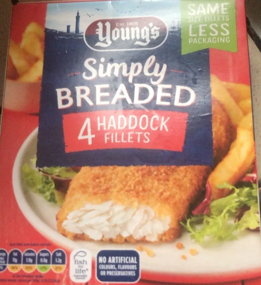 Simply breaded 4 haddock fillets
