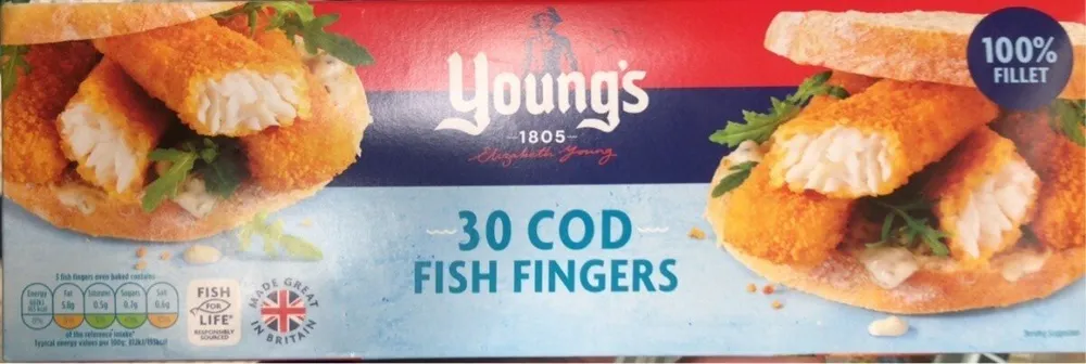 30 cod fish fingers