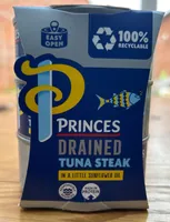 Princes Drained Tuna Steak in a little Sunflower Oil.