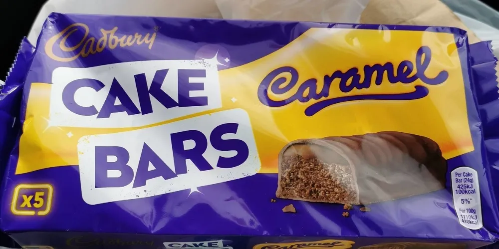 Cake bars caramel