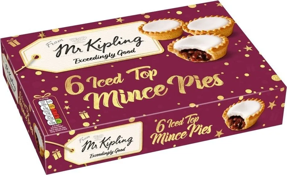 Mr Kiping Iced Top Mince Pies 6 Pack