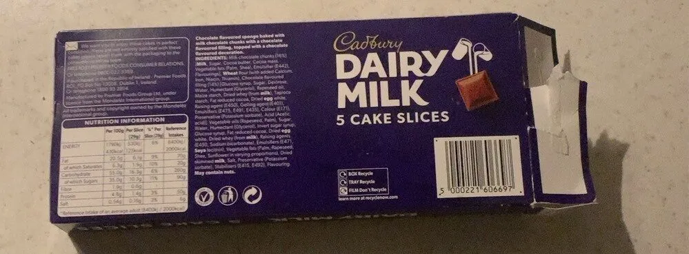 5 cake slices