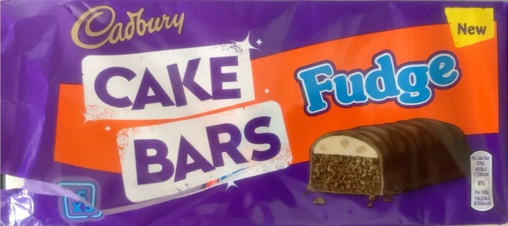 Cake bars fudge