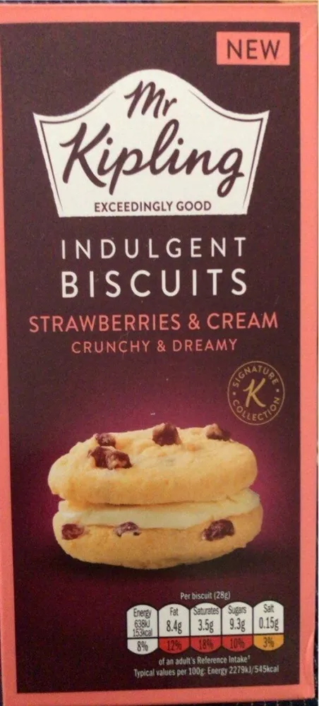 Indulgent biscuits strawberries and cream