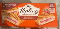 5 Bakewell sponge slices