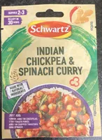 Indian chickpea & spinach curry
