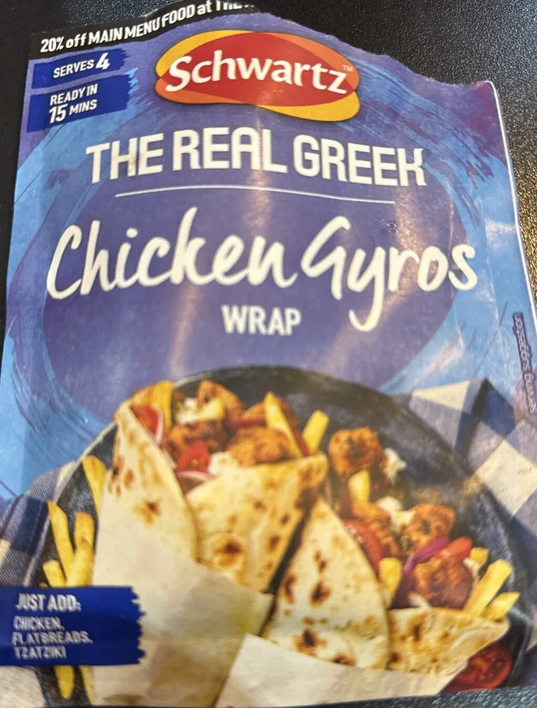 The Real Greel Chicken Gyros Wrap Seasoning