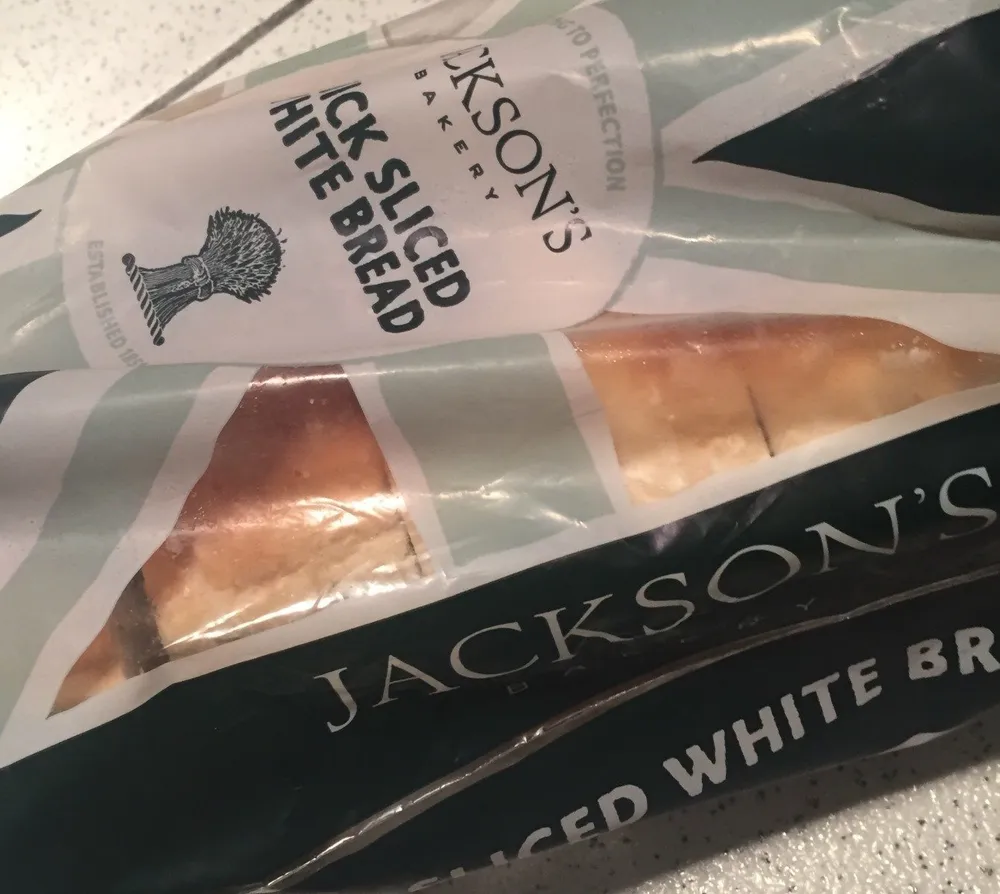 Thick slides white bread