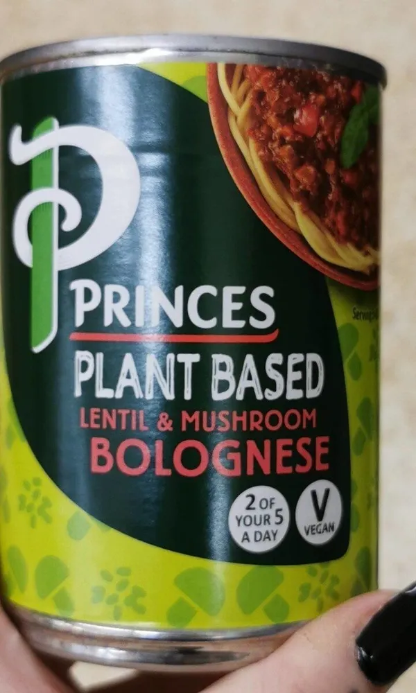 Plant based lentil and mushroom bolognese
