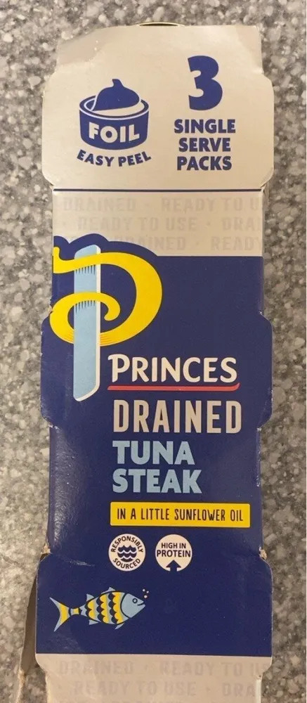 Drained Tuna Steak (in a little sunflower oil)