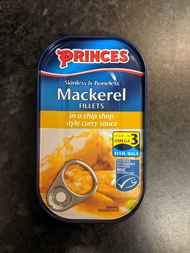 Mackerel Fillets in a chip shop style curry sauce