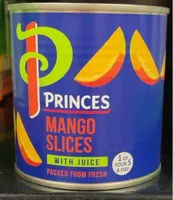 Mango slices with juice