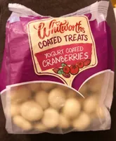 Yogurt coated cranberries