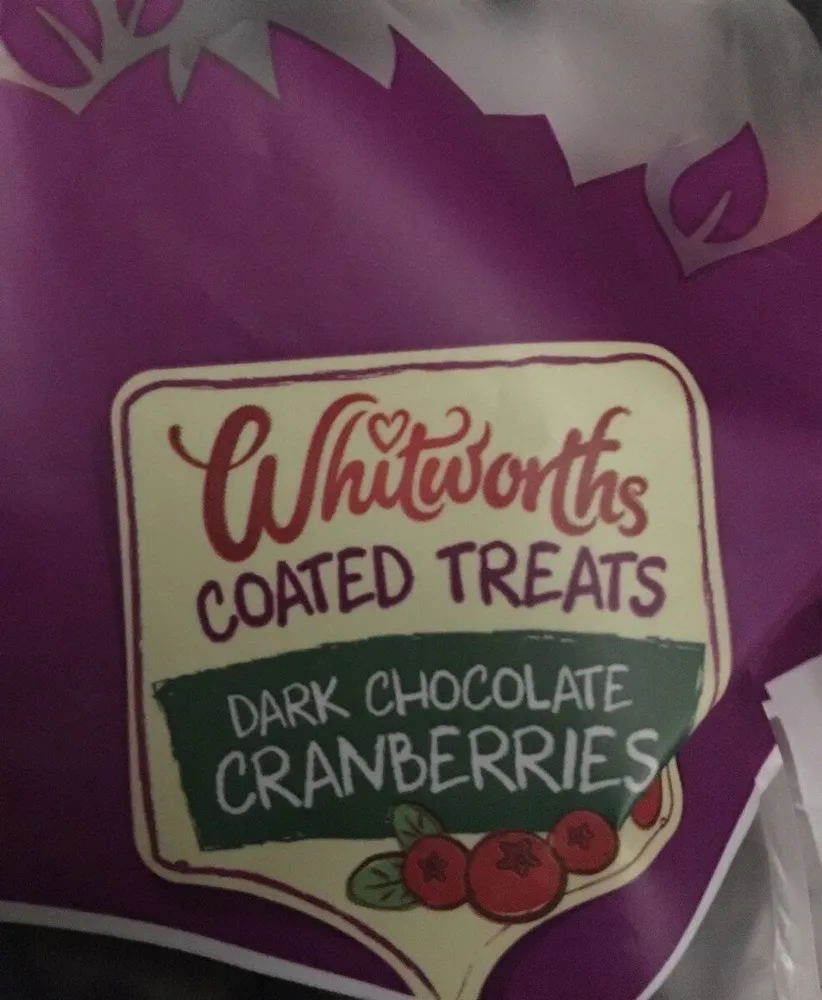 Dark chocolate cranberries