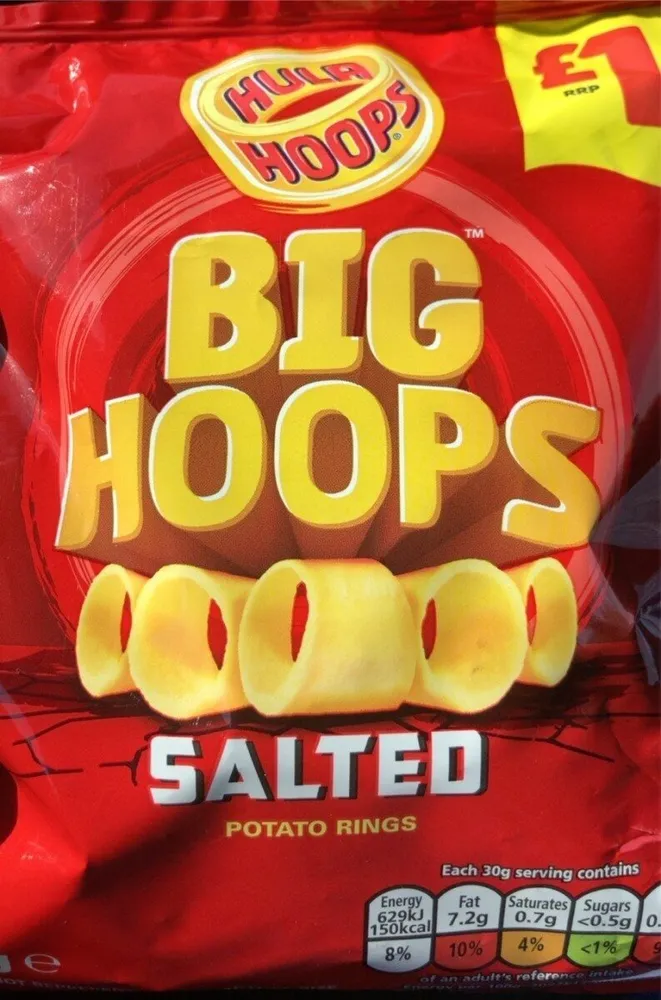 Hula Hoops Big Hoops, Salted Potato Rings