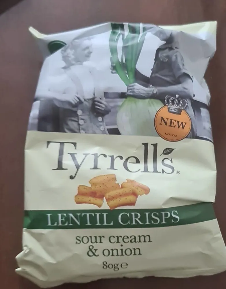 Lentil crisps sour cream and onions