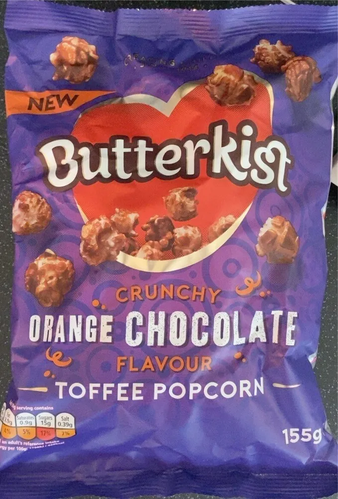 Orange Chocolate Flavour Toffee Popcorn