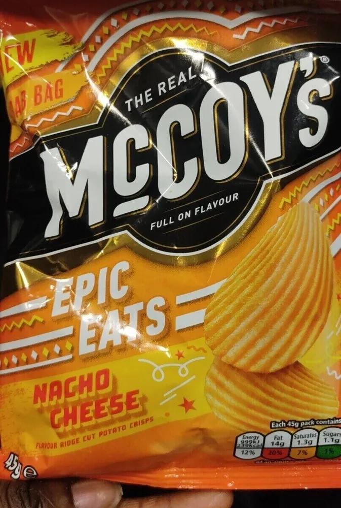 Nacho Cheese Ridged Cut Potato Crisps
