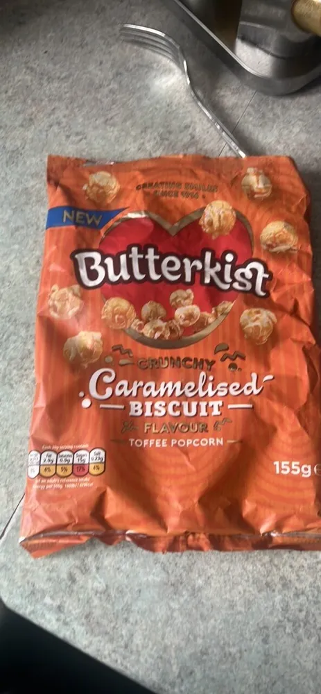 Crunchy Caramelised Biscuit Flavour Toffee Popcorn