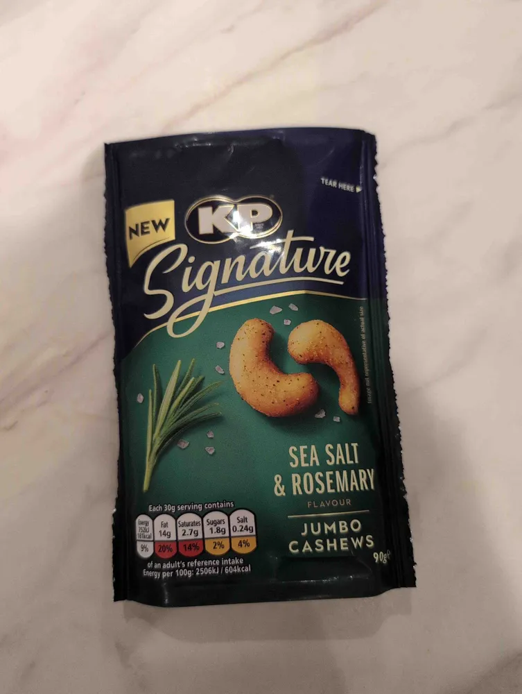 SEA SALT & ROSEMARY FLAVOUR JUMBO CASHEWS