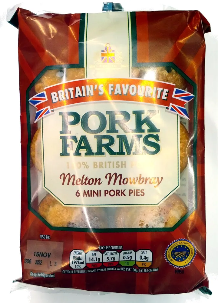 6 Mini Melton Mowbray Pork Pies