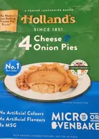 Cheese and onion pies