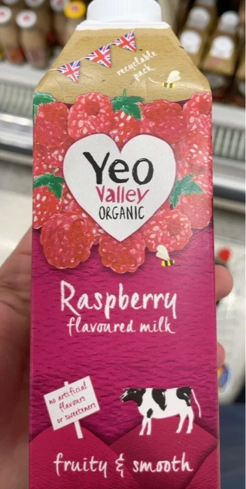 Raspberry flavoured milk