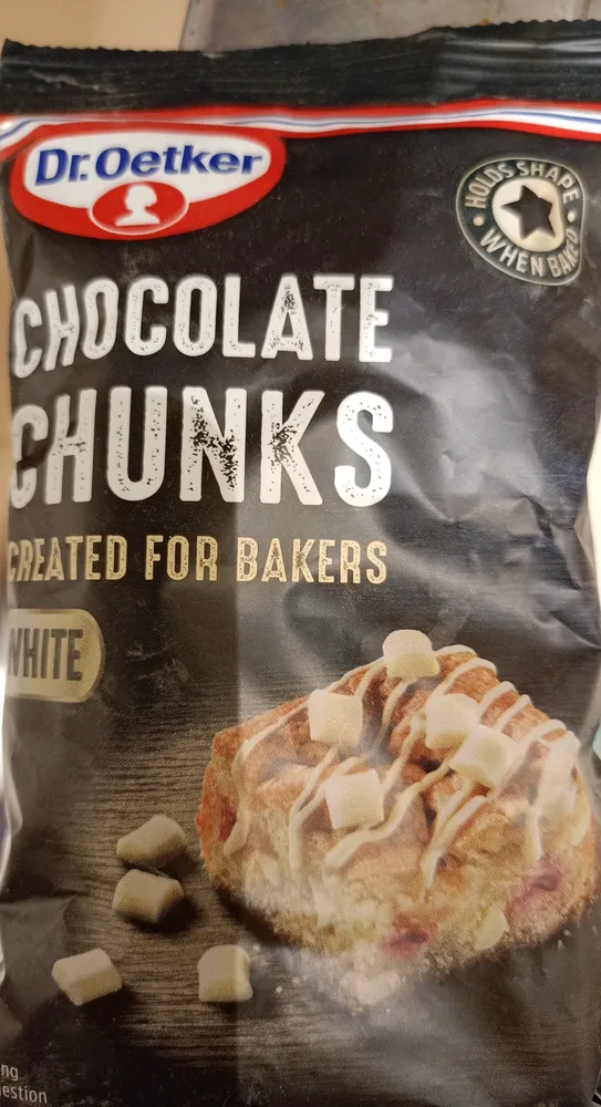 Dr Oetker Chocolate Chunks White 100G