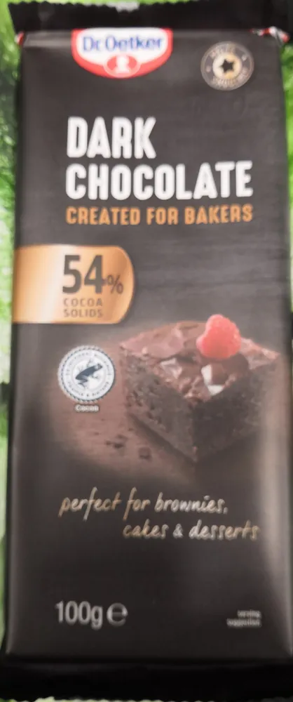 Dark chocolate created for bakers 54%