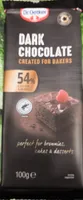 Dark chocolate created for bakers 54%