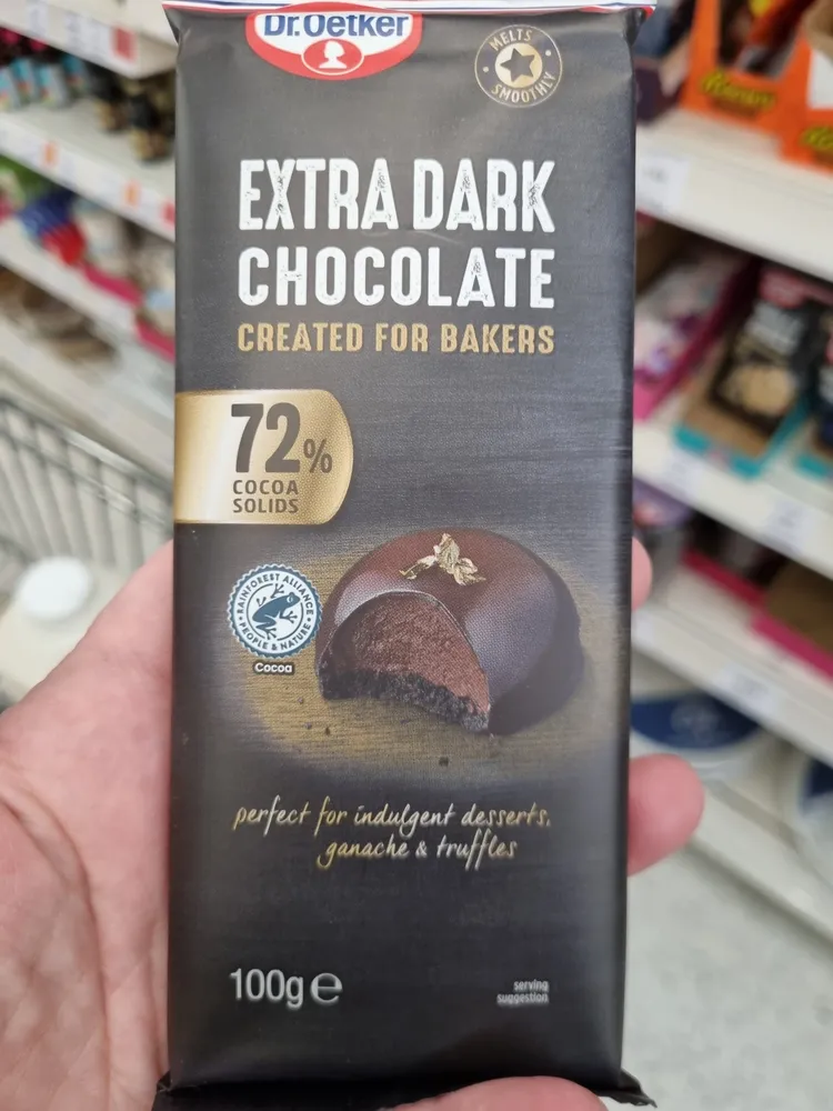 Extra dark chocolate created for bakers