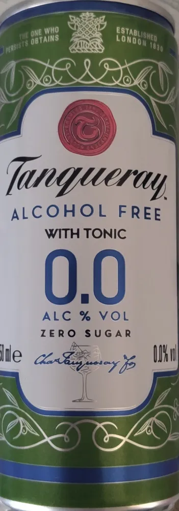 Tanqueray alchol free with tonic