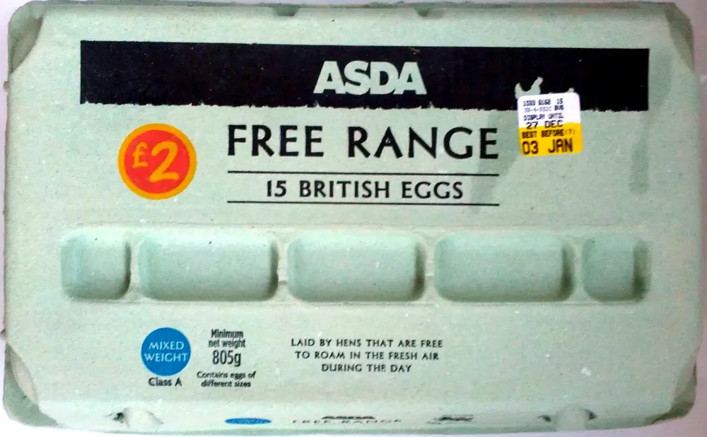 15 free range British eggs