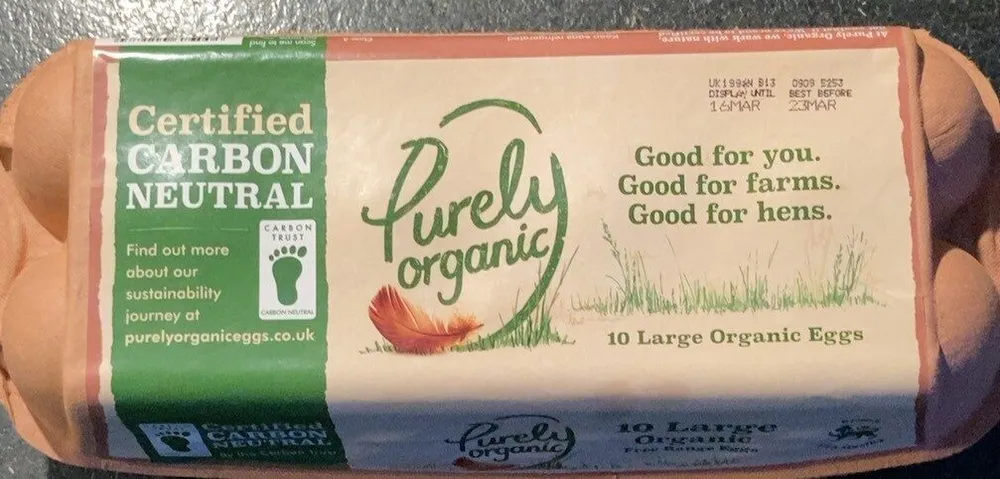 Large organic eggs
