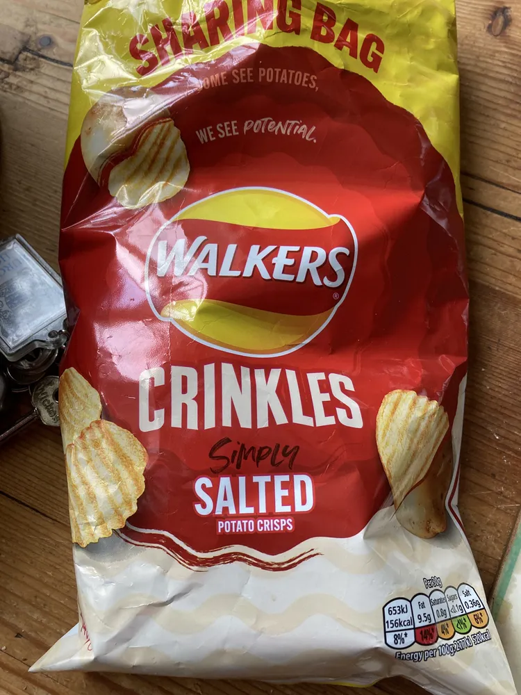 crinkles simply salted potato chips