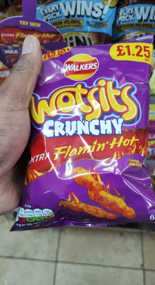 Flamin Hot Crunchy Wotsits