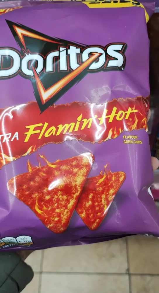 Doritos extra flamin hot
