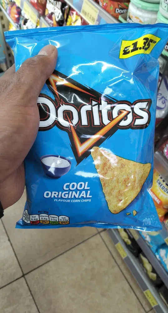 Donts E1.55 Doritos COOL ORIGINAL FLAVOUR CORN CHI