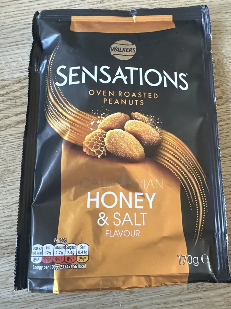 Sensations Oven Roasted Peanuts Californian Honey And Salt Flavour
