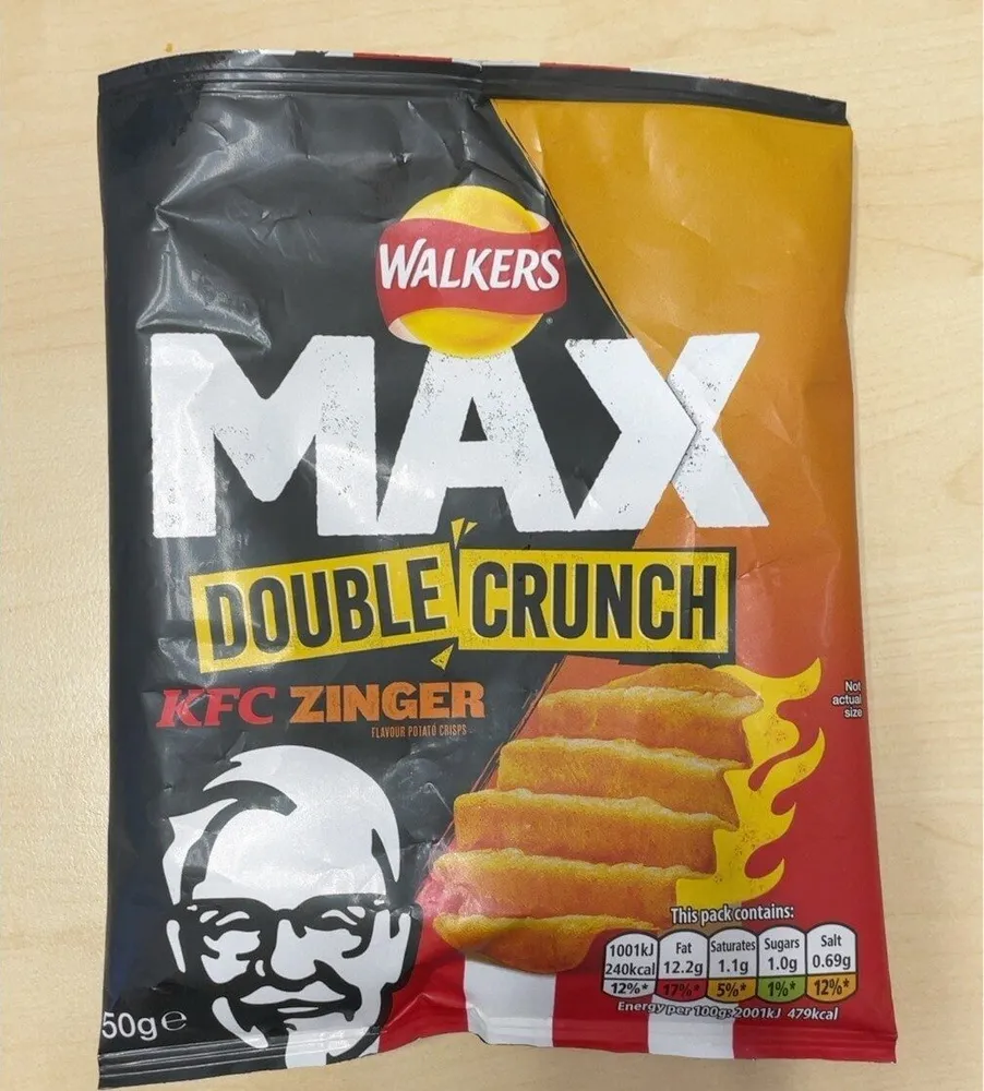 Max double crunch kfc zinger crisps