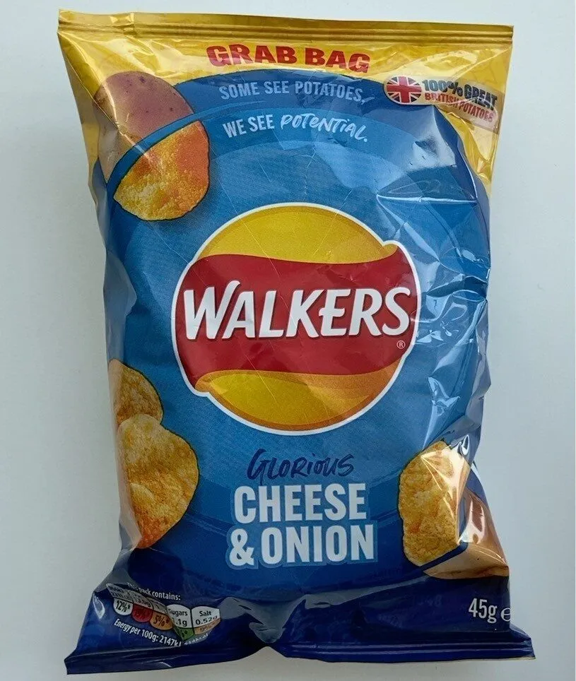 Cheese & Onion Potato Crisps