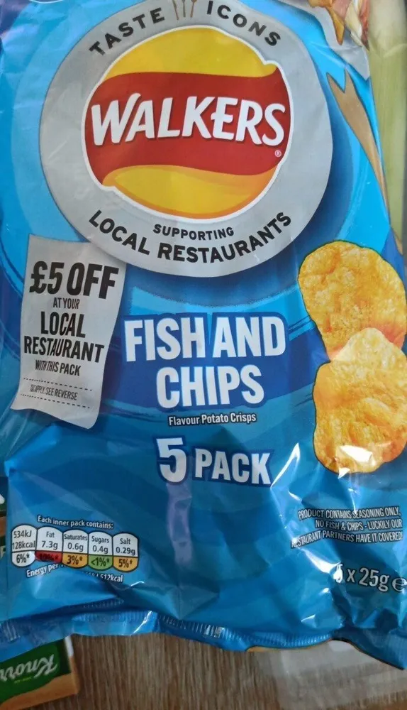 Fish and chips potato chips